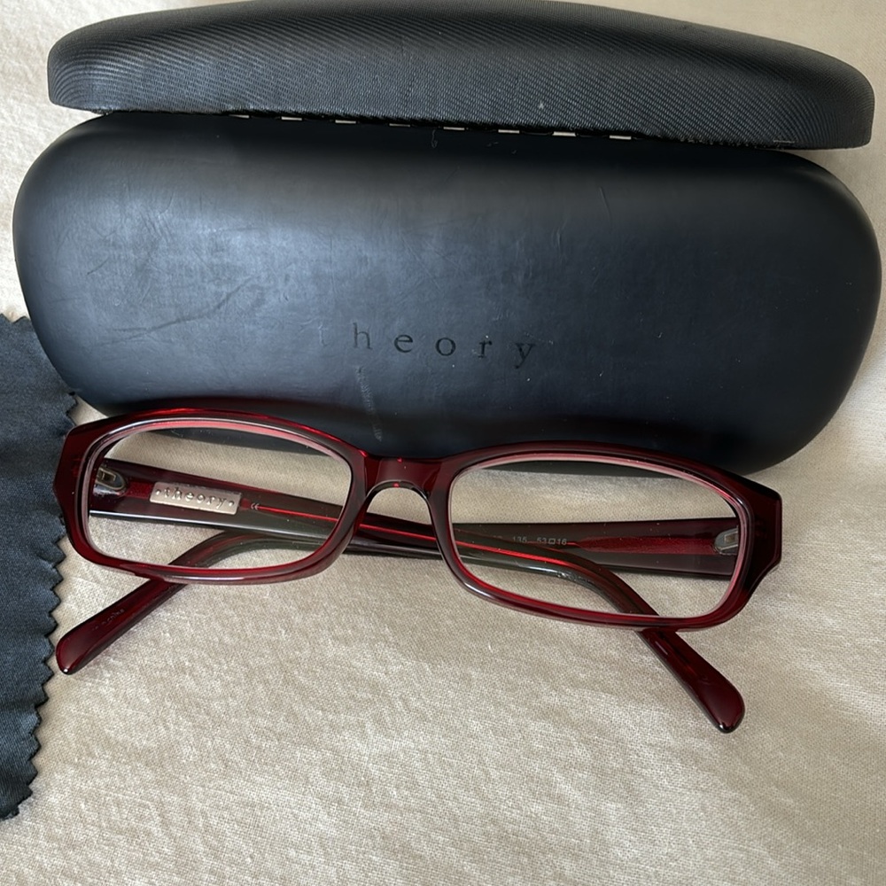 ❤️THEORY Red Framed Glasses